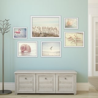 Coastal Beach House 6 Piece Framed Print Gallery Wall Art Set - On Sale 