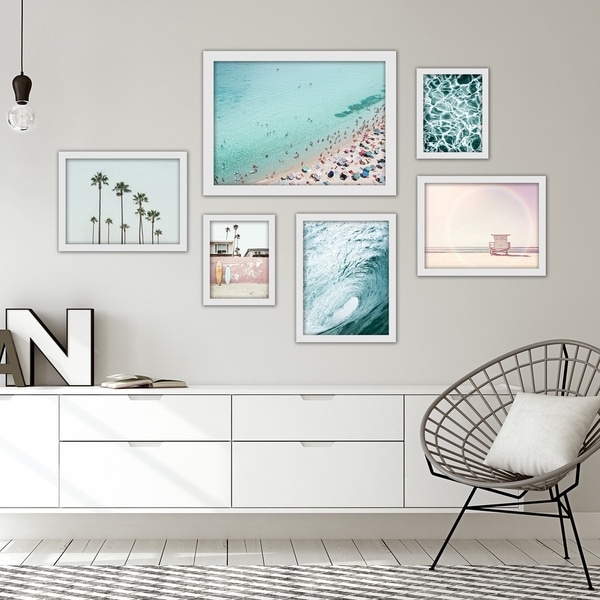 Beach Photography Framed Gallery Wall Set