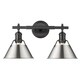 preview thumbnail 17 of 20, Orwell 2-light Bath Vanity Matte Black with Pewter