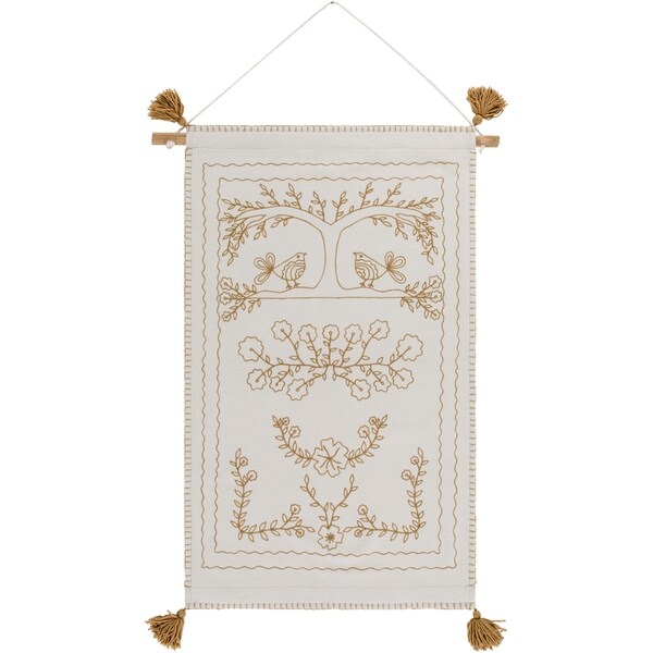 Helene Wool and Nylon 24" x 36" inch Transitional Tapestry - 24" x 36"