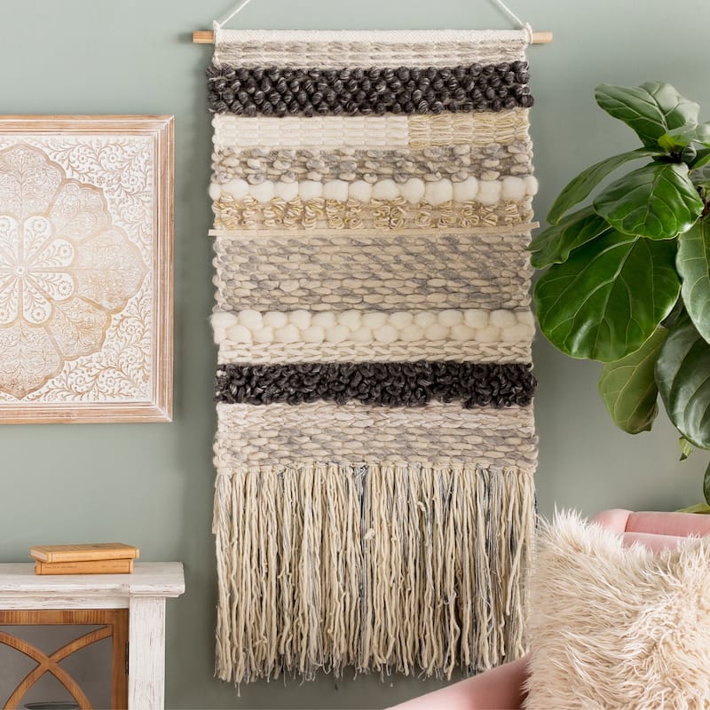 Livabliss Astera Hand Woven Bohemian/Global Tapestry - 24" x 48"
