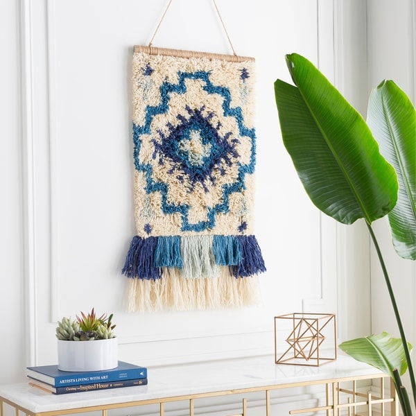Foresa Hand Knotted Wool 17" x 23" inch Bohemian/Global Tapestry - 17" x 23"