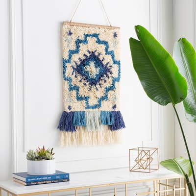 Foresa Hand Knotted Wool Bohemian/Global Tapestry - 17" x 23"