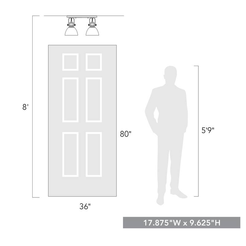 Hines 2 Light Semi-Flush