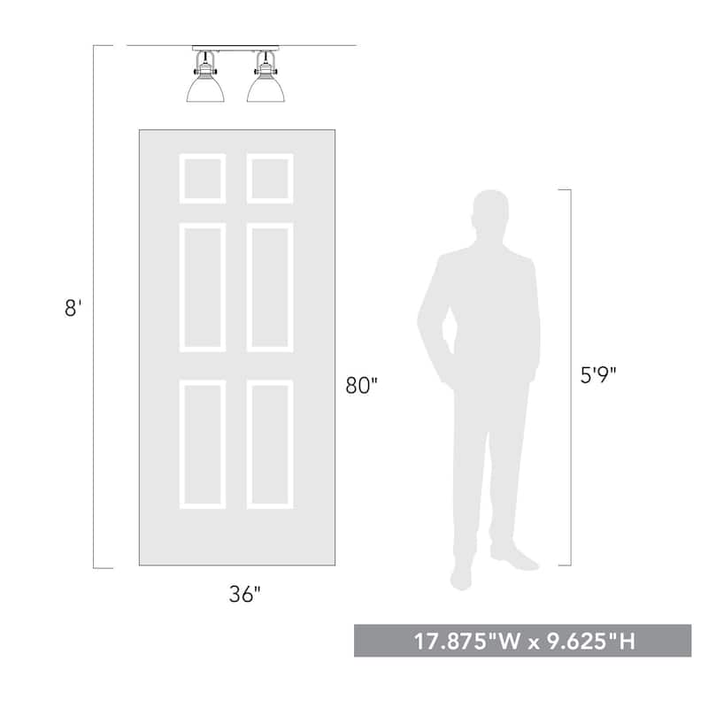 Hines 2 Light Semi-Flush