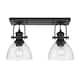 Option Matte Black with Seeded Glass