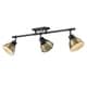 preview thumbnail 5 of 32, Duncan Semi-Flush - Track Light Matte Black with Aged Brass