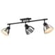 preview thumbnail 15 of 32, Duncan Semi-Flush - Track Light Matte Black with Pewter Shades
