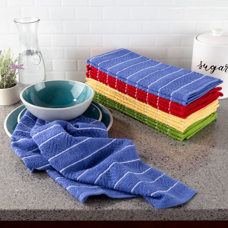 Kitchen Towel Set 100% Cotton Hand Towel / Dishtowels for Drying by Porch & Den - 16 x 28