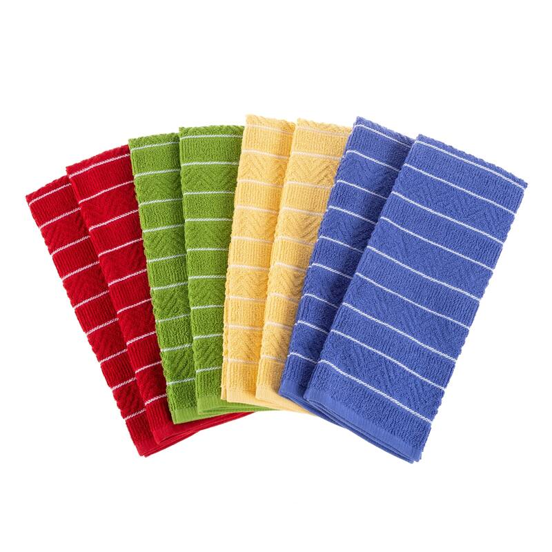 Kitchen Towel Set 100% Cotton Hand Towel / Dishtowels for Drying by Porch & Den - 16 x 28