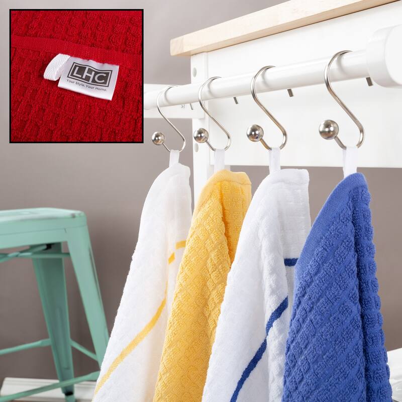 Kitchen Towel Set 100% Cotton Hand Towel / Dishtowels for Drying by Porch & Den - 16 x 28