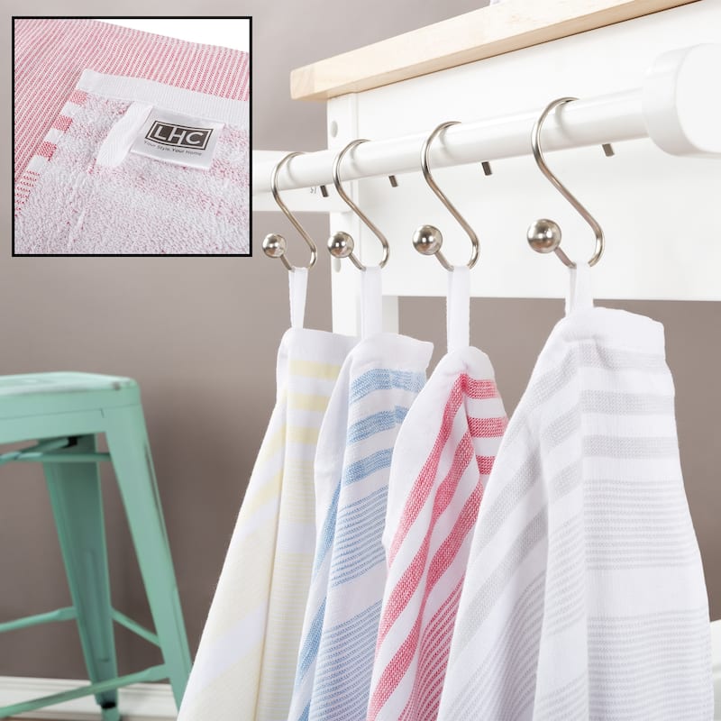 Kitchen Towel Set 100% Cotton Hand Towel / Dishtowels for Drying by Porch & Den - 16 x 28