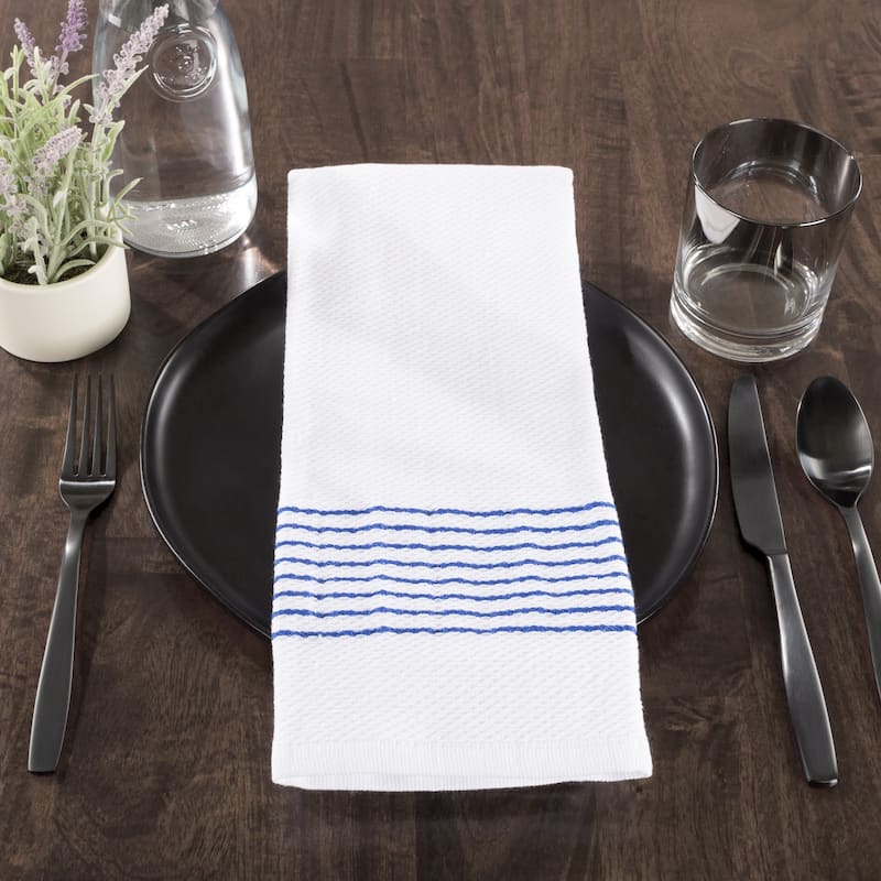 Kitchen Towel Set 100% Cotton Hand Towel / Dishtowels for Drying by Porch & Den - 16 x 28