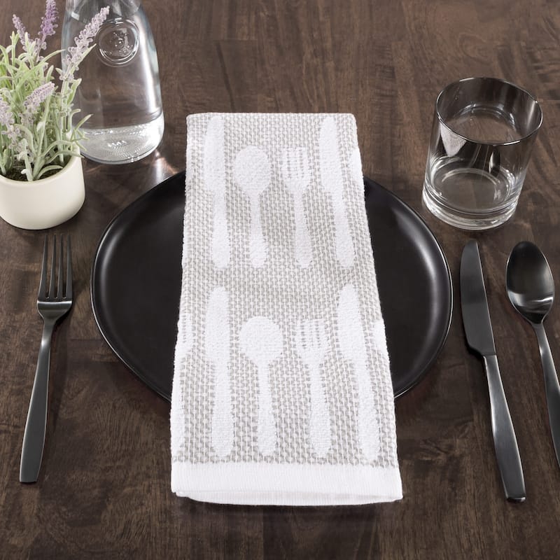 Kitchen Towel Set 100% Cotton Hand Towel / Dishtowels for Drying by Porch & Den - 16 x 28