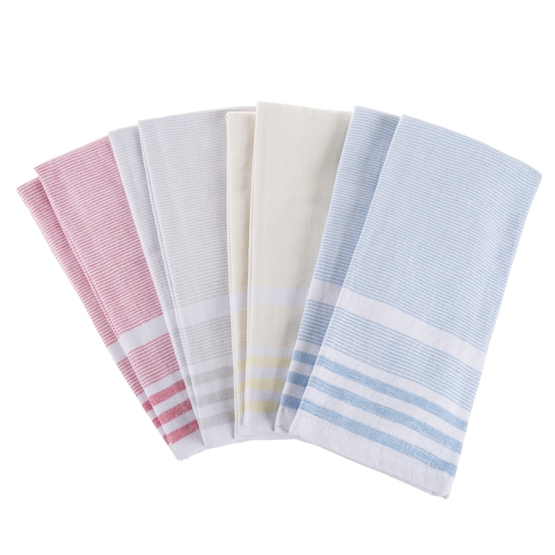 Kitchen Towel Set 100% Cotton Hand Towel / Dishtowels for Drying by Porch & Den - 16 x 28
