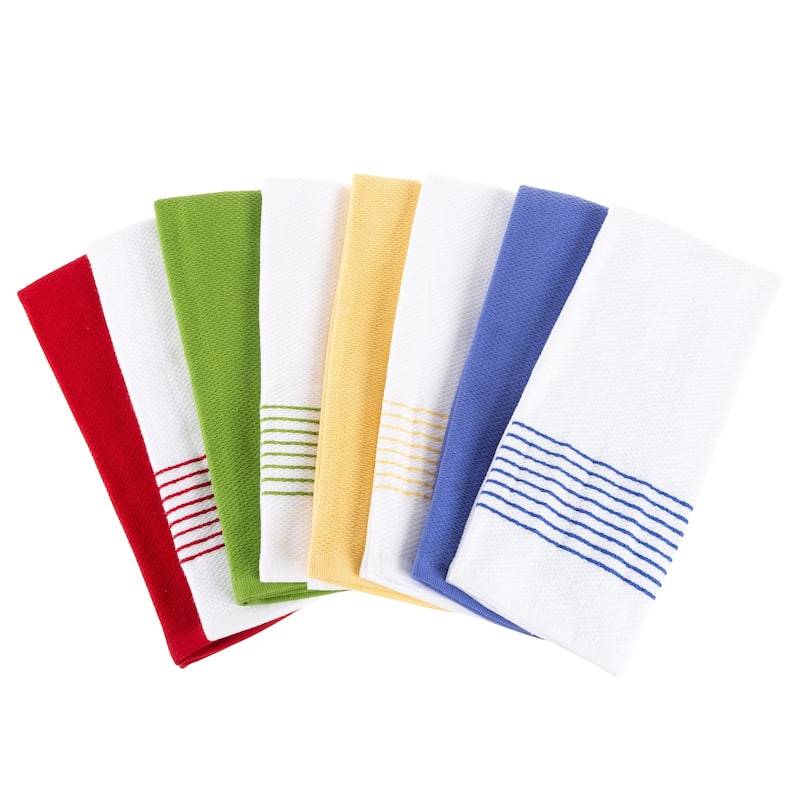 Kitchen Towel Set 100% Cotton Hand Towel / Dishtowels for Drying by Porch & Den - 16 x 28