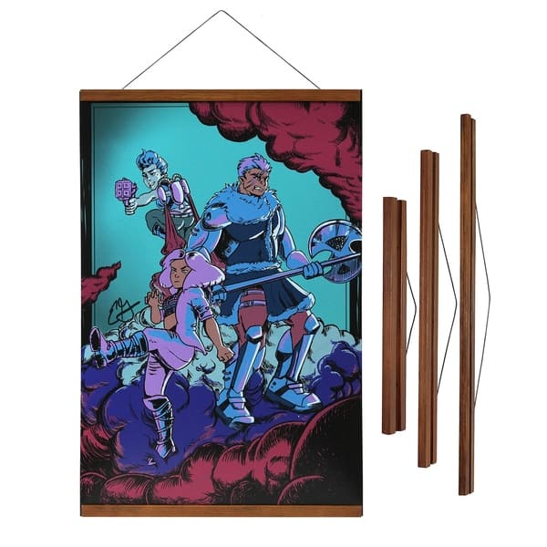 slide 1 of 11, Magnetic Wooden Poster Hanger Frame, 12", 18" or 24" Wide