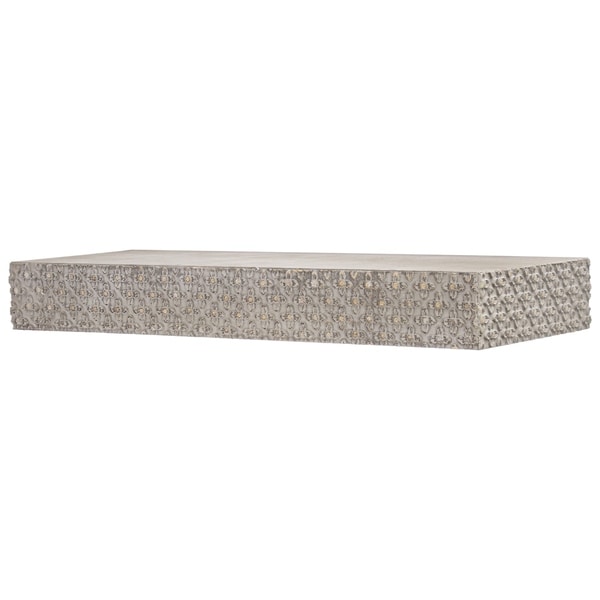 Rustic Wood Floating Wall Shelf - Greywashed - 24" x 9"