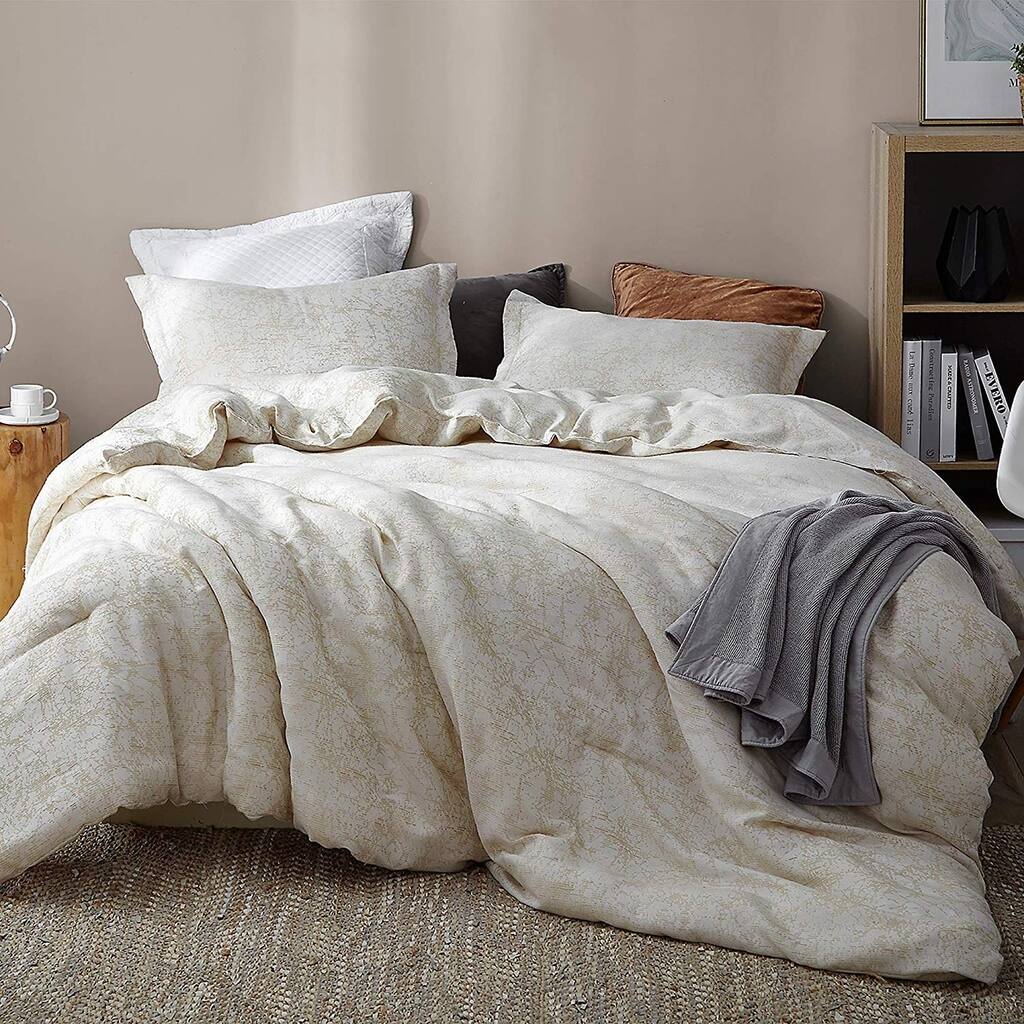 Gold Coast - Jacquard Comforter Set with Curtains (2-Pack Panels)