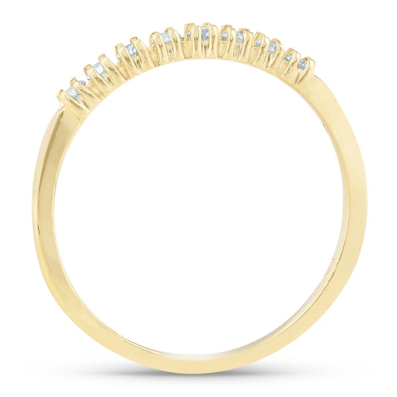 1/5CT Diamond Wedding Anniversary Ring 10K Yellow Gold