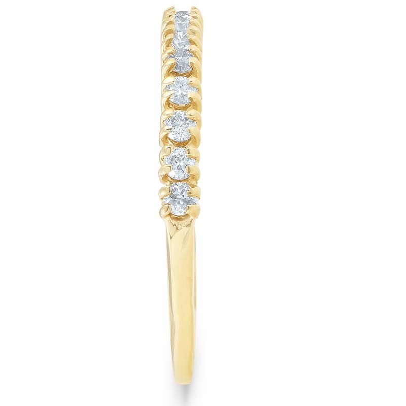 1/5CT Diamond Wedding Anniversary Ring 10K Yellow Gold