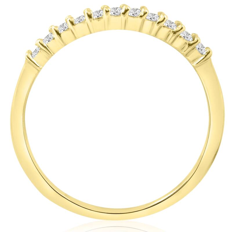 1/4ct 14K Yellow Gold Diamond Wedding Anniversary Ring Band