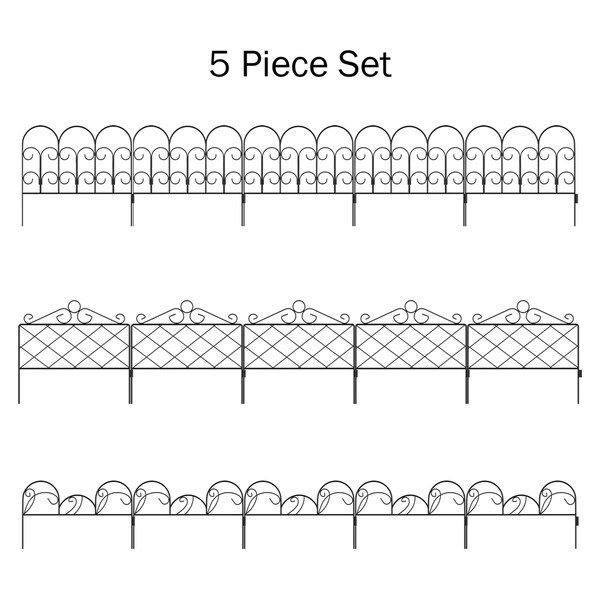 Set of 5 Metal Garden Fencing by Pure Garden. Opens flyout.