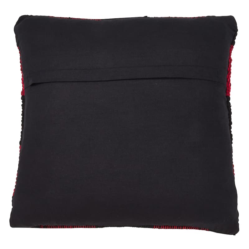 Woven Chindi Buffalo Plaid Throw Pillow