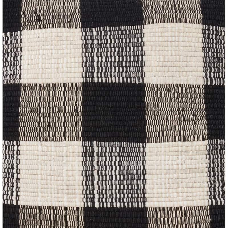 Woven Chindi Buffalo Plaid Throw Pillow