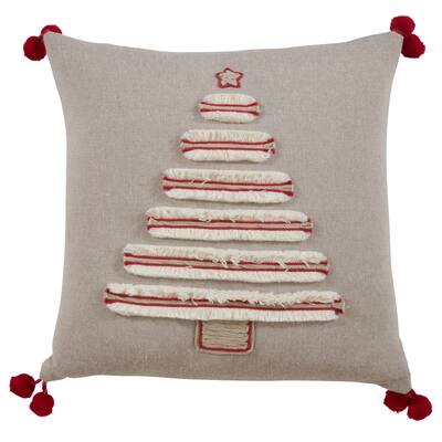 Buy Embroidered Christmas Saro Lifestyle Throw Pillows Online At