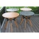 preview thumbnail 3 of 3, Eilaf 30" Dia. Eucalyptus Bistro Table Top with Mixed Material Base - N/A