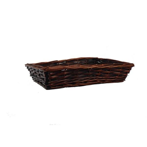 14" Natural willow medium stain rectangle tray ABN5E103-SD