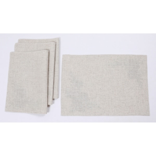 20 in. x 20 in. Holly Berry Branch Crewel Embroidered Christmas Napkins (Set of 4), Linen Blend 20 in. x 20 in. Holly Berry Branch Crewel Embroidered Christmas Napkins (Set of 4), Linen Blend