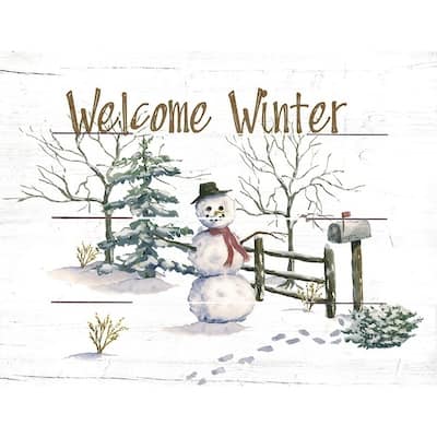 Wood Pallet Art - Welcome Winter