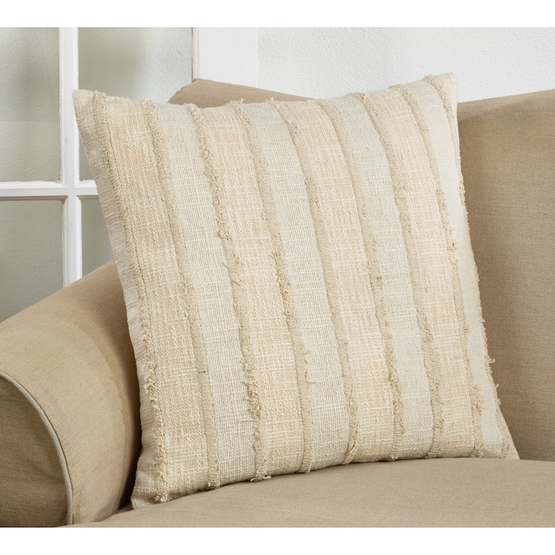 Fringe Stripe Throw Pillow
