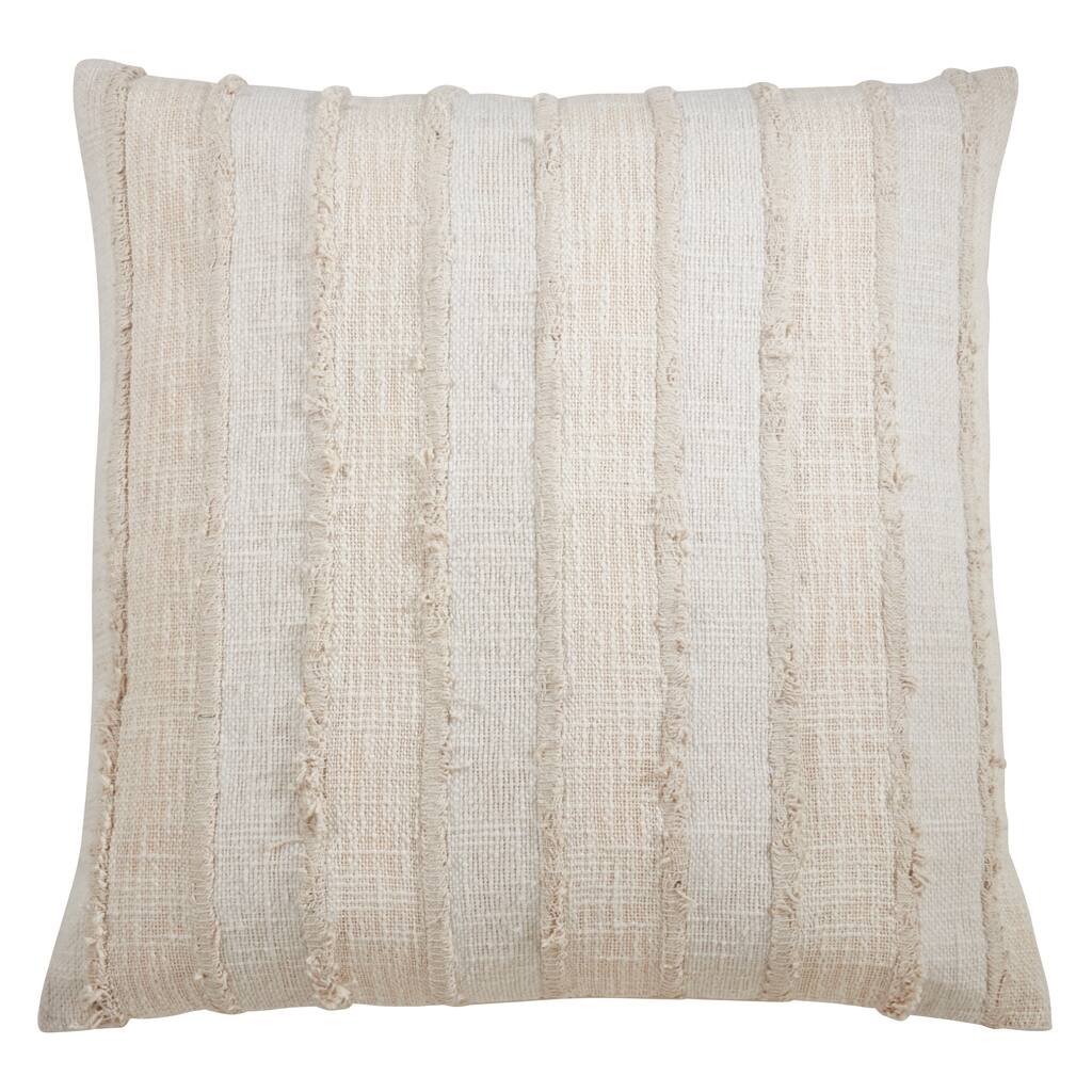 Fringe Stripe Throw Pillow