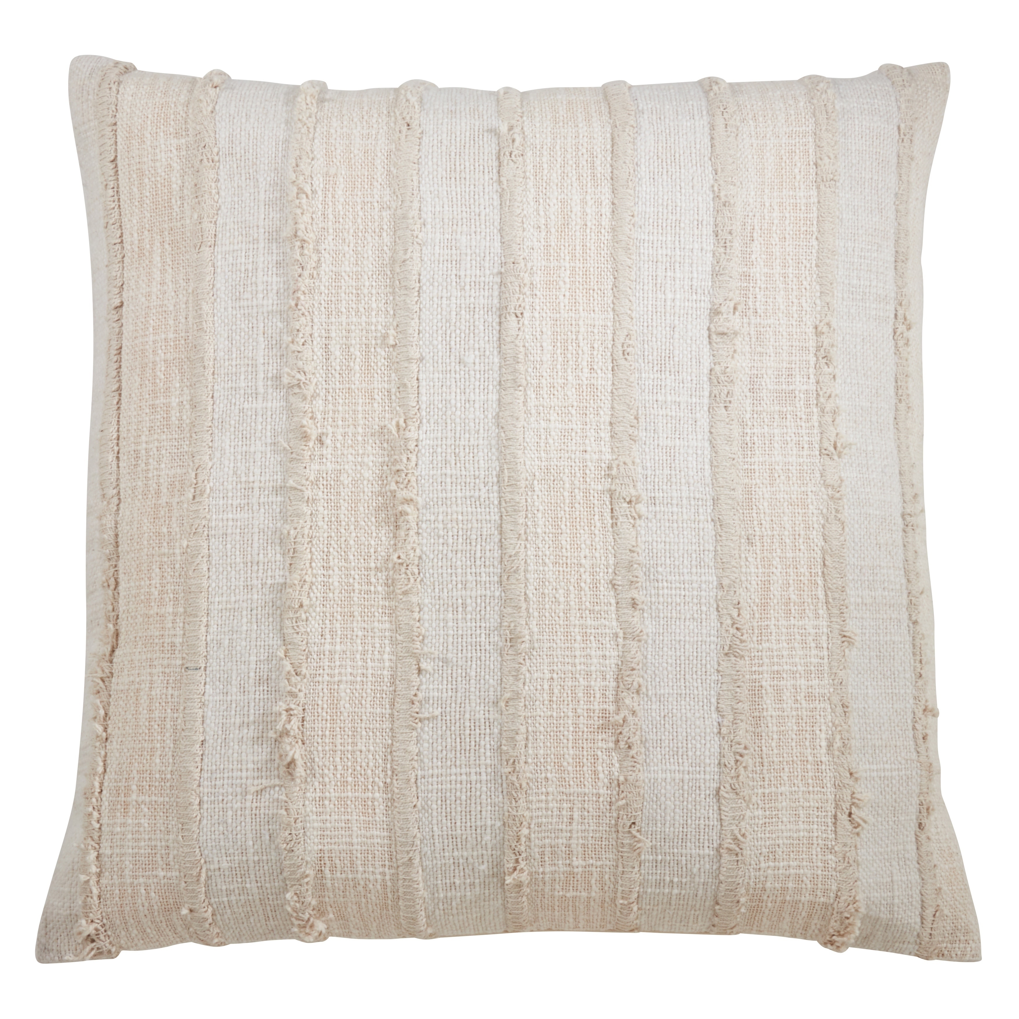 Saro Lifestyle Fringe Stripe Throw Pillow