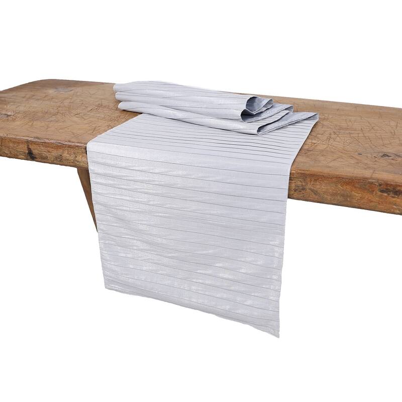 Moonbeam Contracted Table Runner, 15 by 70-Inch, Gold