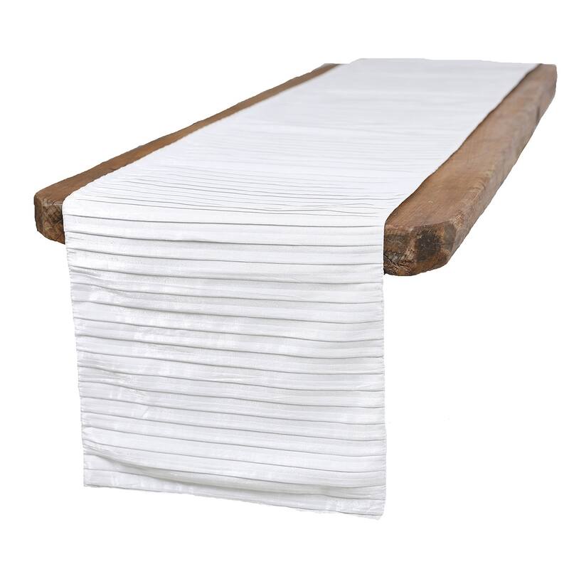 Moonbeam Contracted Table Runner, 15 by 70-Inch, Gold - Silver White