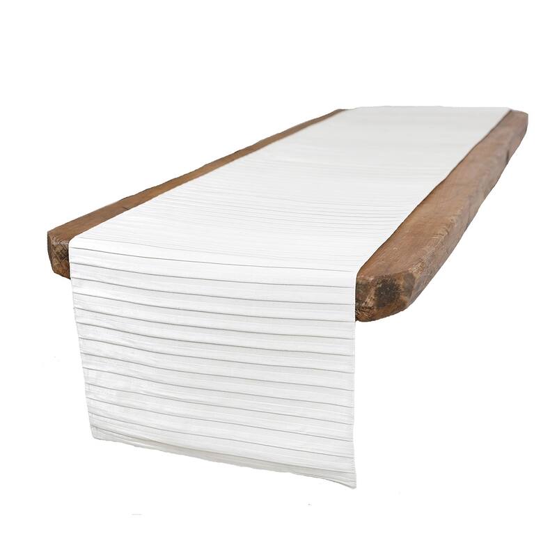 Moonbeam Contracted Table Runner, 15 by 70-Inch, Gold - Ivory