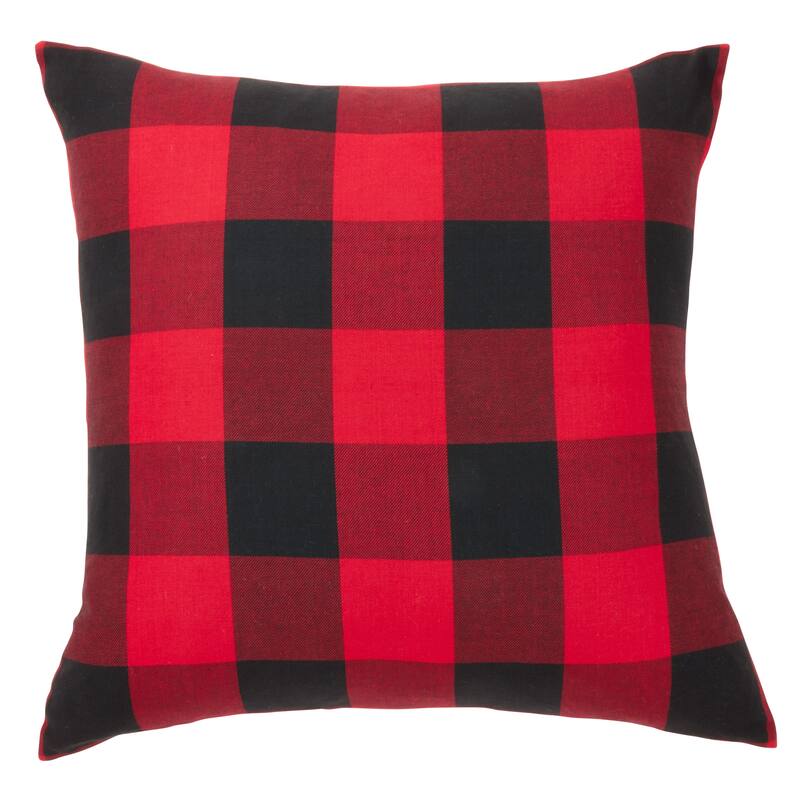 Classic Buffalo Plaid Floor Pillow - Red - Cover Only