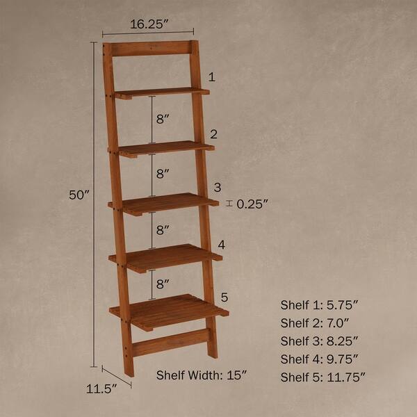 Shop Black Friday Deals On 5 Tier Ladder Bookshelf By Lavish Home On Sale Overstock 29806786