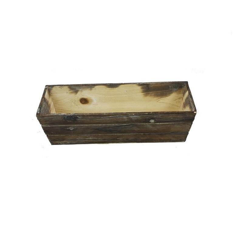 14" Rectangle Wood Planter ABN5E101-NTRL