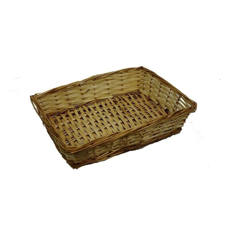 13" Natural willow small rectangle tray ABN5E102-NTRL