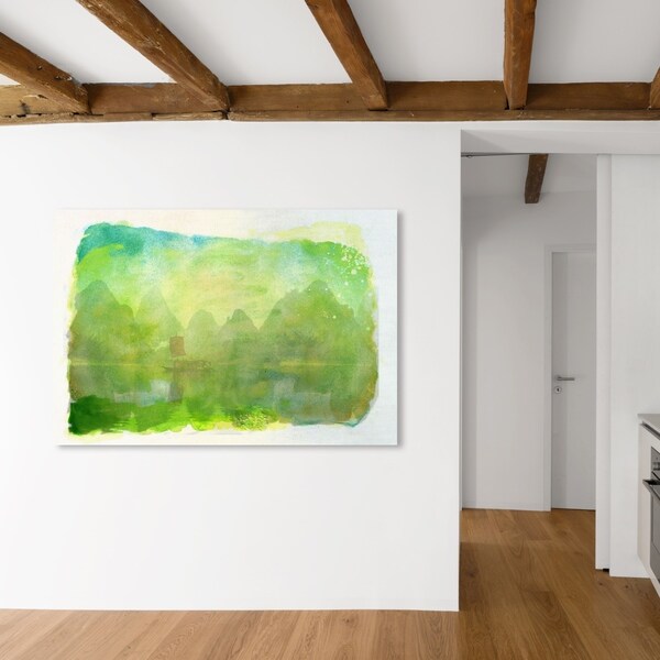 Oliver Gal 'Foamy jungles' Nature and Landscape Wall Art Canvas Print - Green, Green