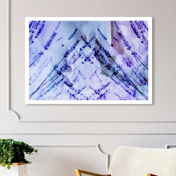 Oliver Gal 'Midnight Lavender' Floral and Botanical Wall Art Canvas Print - Purple, White