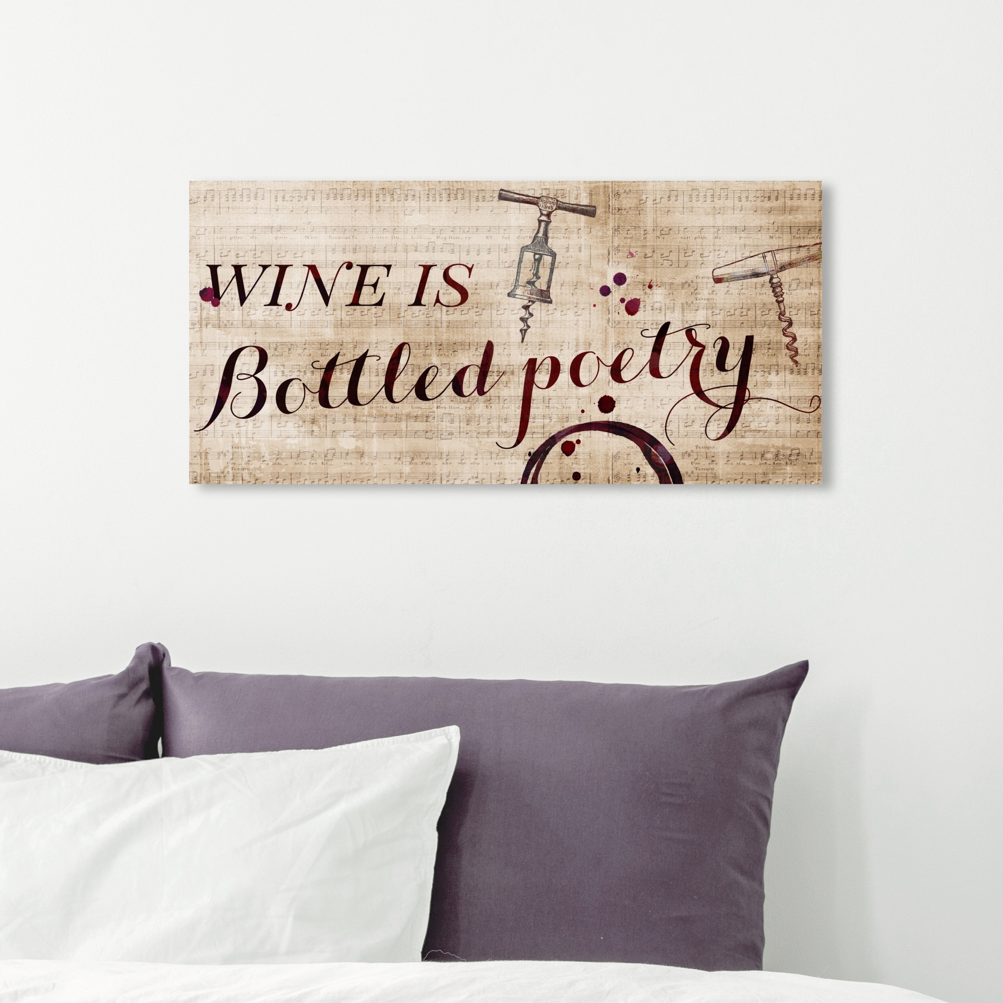 Oliver Gal Typography And Quotes Wall Art Canvas Prints Wine Is Bottled Poetry Family Quotes And Sayings Red Brown Overstock 29807059