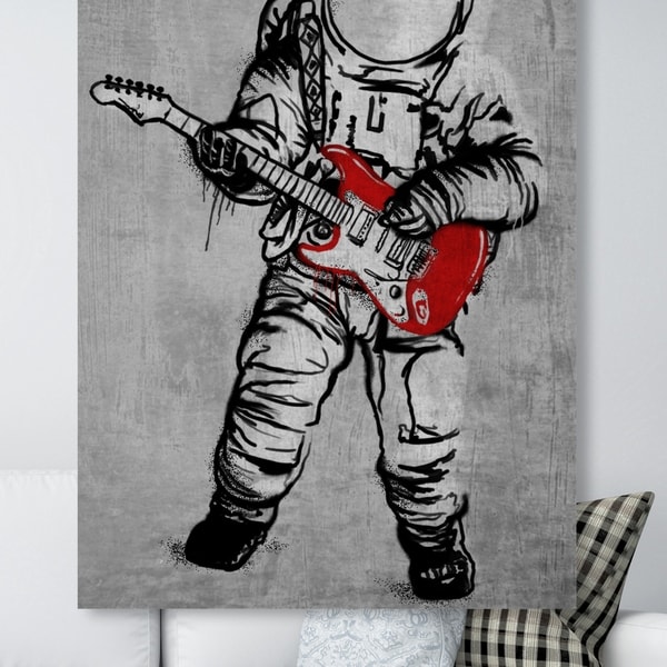Oliver Gal 'Moontunes' Astronomy and Space Wall Art Canvas Print - Black, White