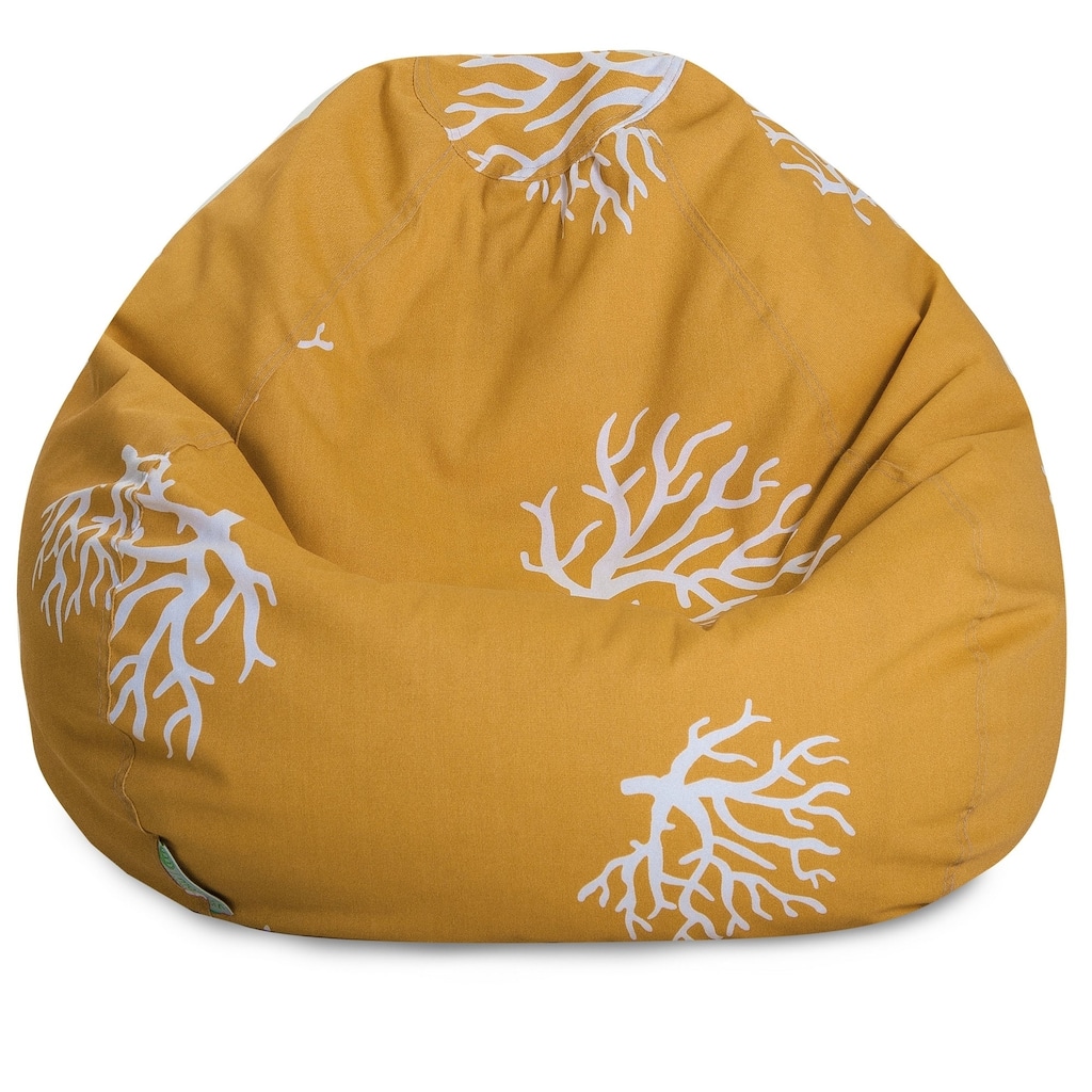 Coral Shredded Foam Bean Bag Chair