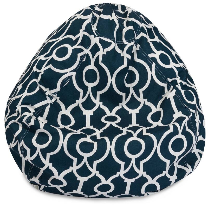 Athens Shredded Foam Bean Bag Chair - Navy - 22'' H x 28'' W x 28'' D
